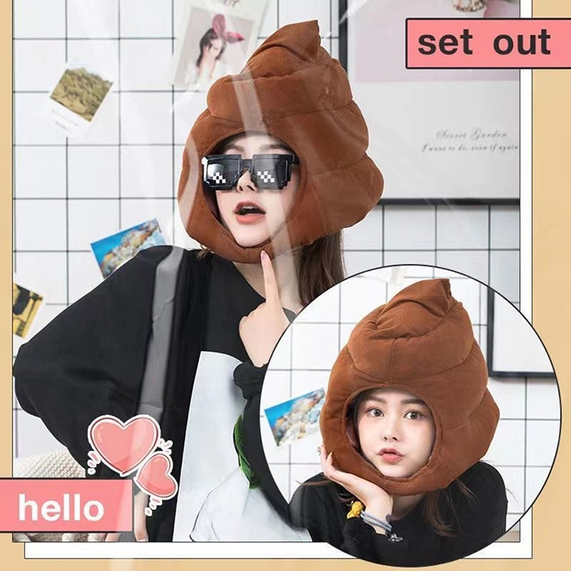 Fake Poop Gag Gift - かわいい形の帽子,かわいいおもちゃ,偽のうんち,完全な帽子,ギャグギフト,コスプレパーティー,写真アクセサリー,クリエイティブ