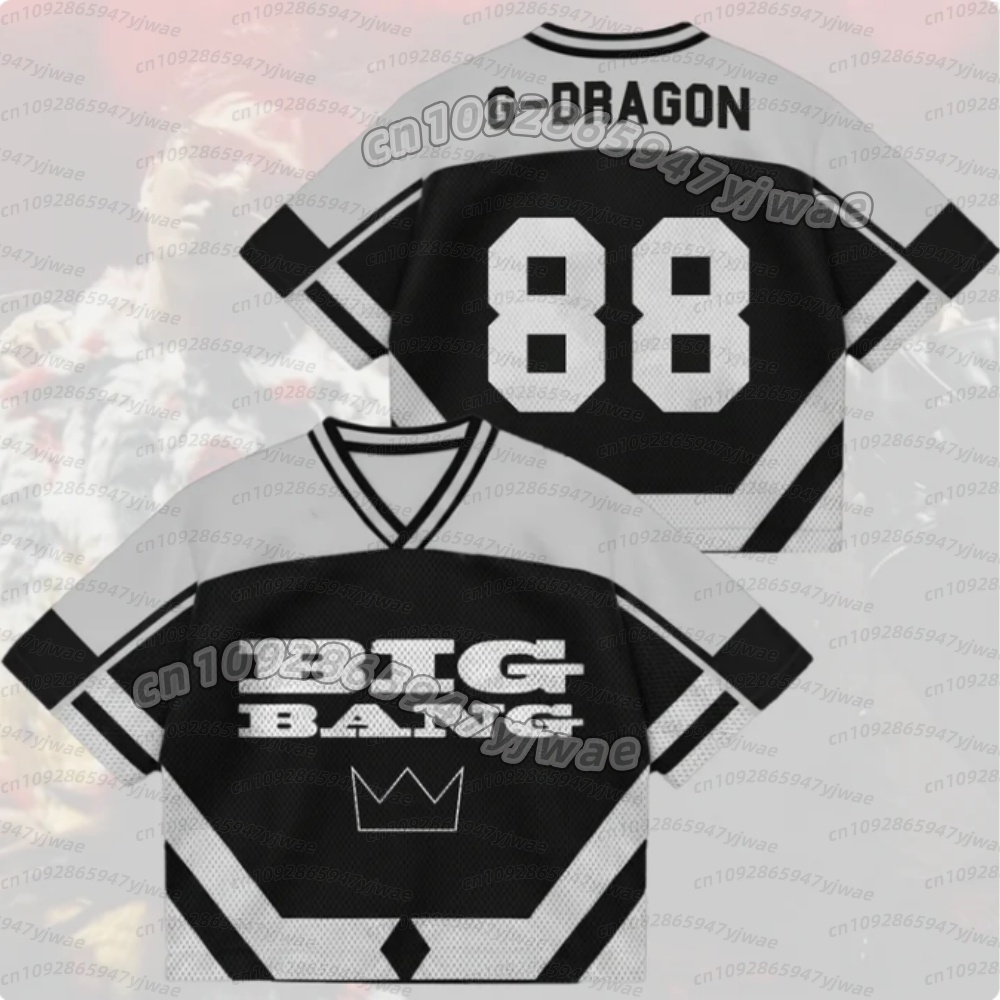 Novelty Gifts - 夏男性女性 BigBang 2026 ワールドツアーミックスメッシュジャージファンへのギフト半袖 TAEYANG G-DRAGON