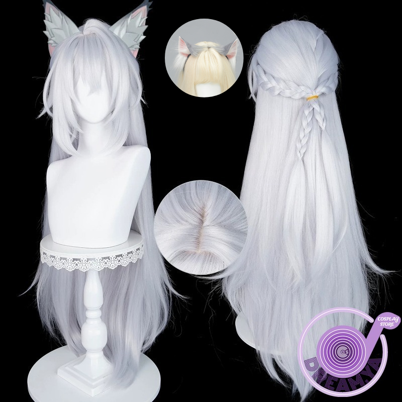 Anime Cosplay Wig Heat Resistant - セベリアン・ローレウ コスプレウィッグ ゼンレスゾーンゼロ グレー人工毛 耐熱性 ハロウィン