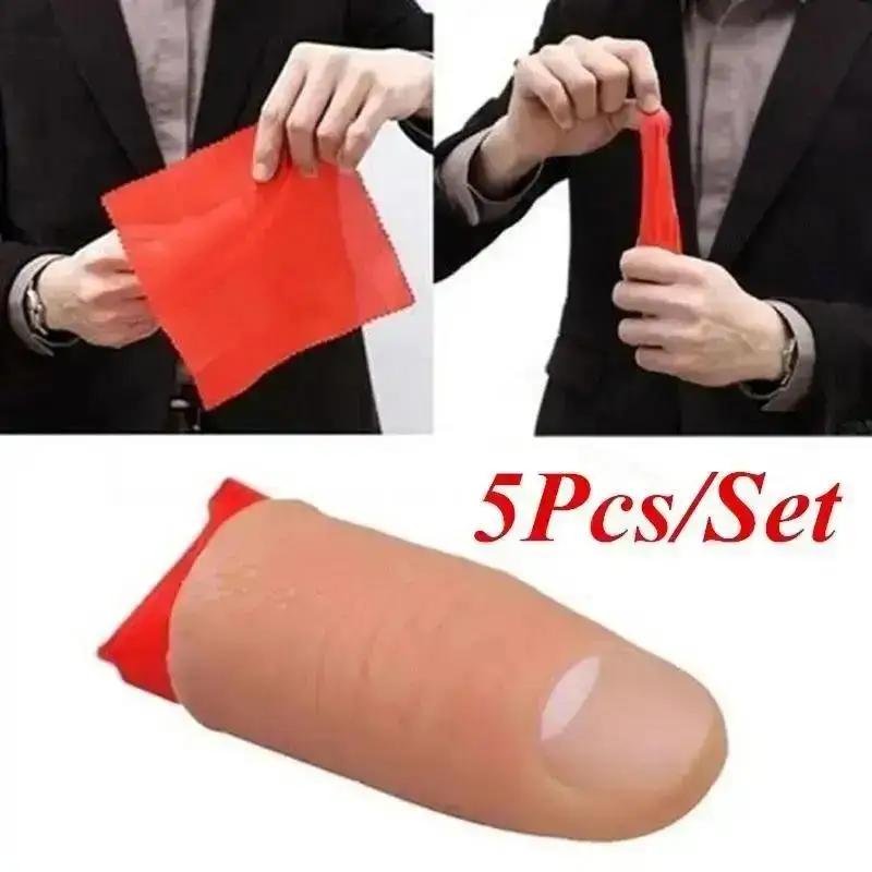 5個/セット ホットフェイク ソフトサムチップ 指クローズア - Thumb Tip Magic Trick Set のレビューと価格
