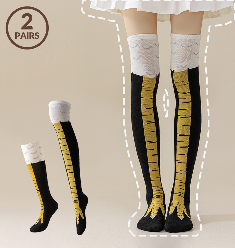 1/2paris 男性面白い 3D チキンソックスオーバーニ - Funny Chicken Leg Socks のレビューと価格