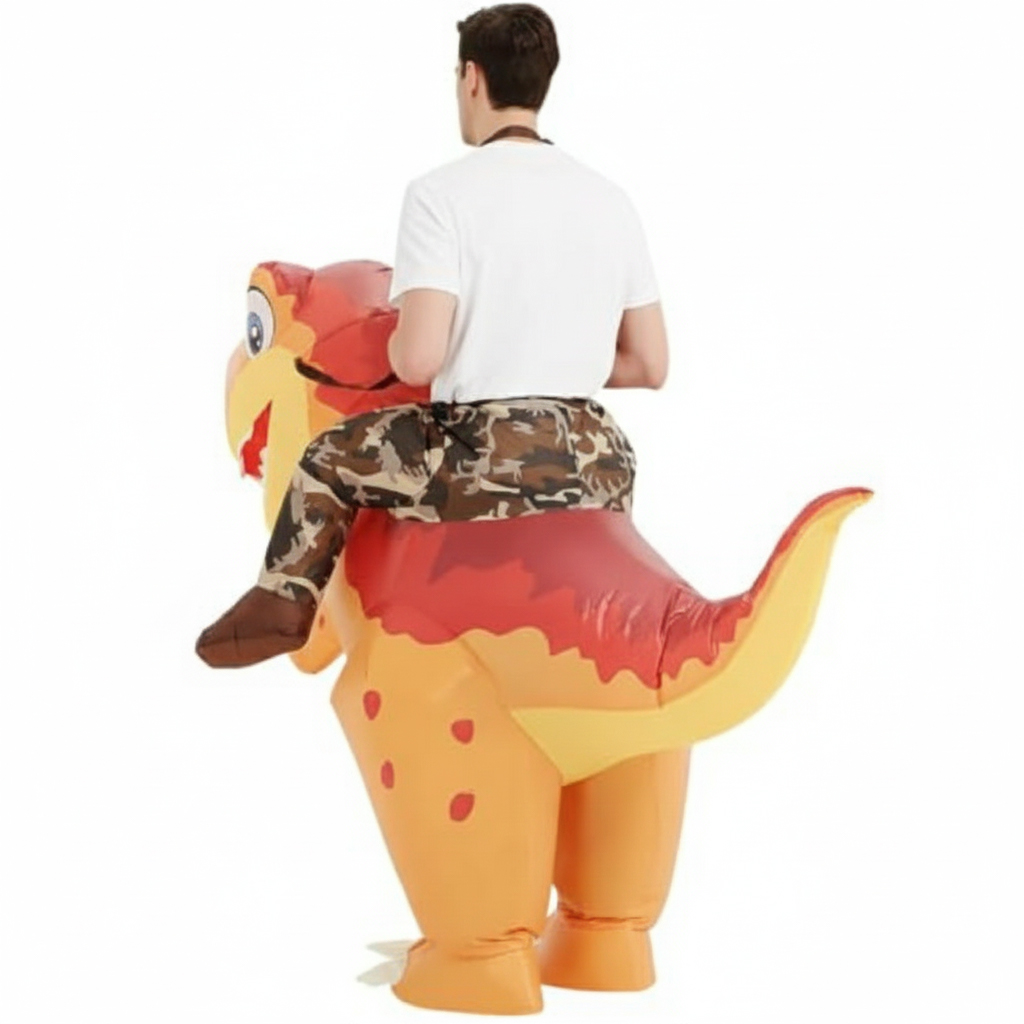 大人用インフレータブル恐竜ライディングティラノサウルスコスチ - Inflatable Dinosaur Costume Adult のレビューと価格