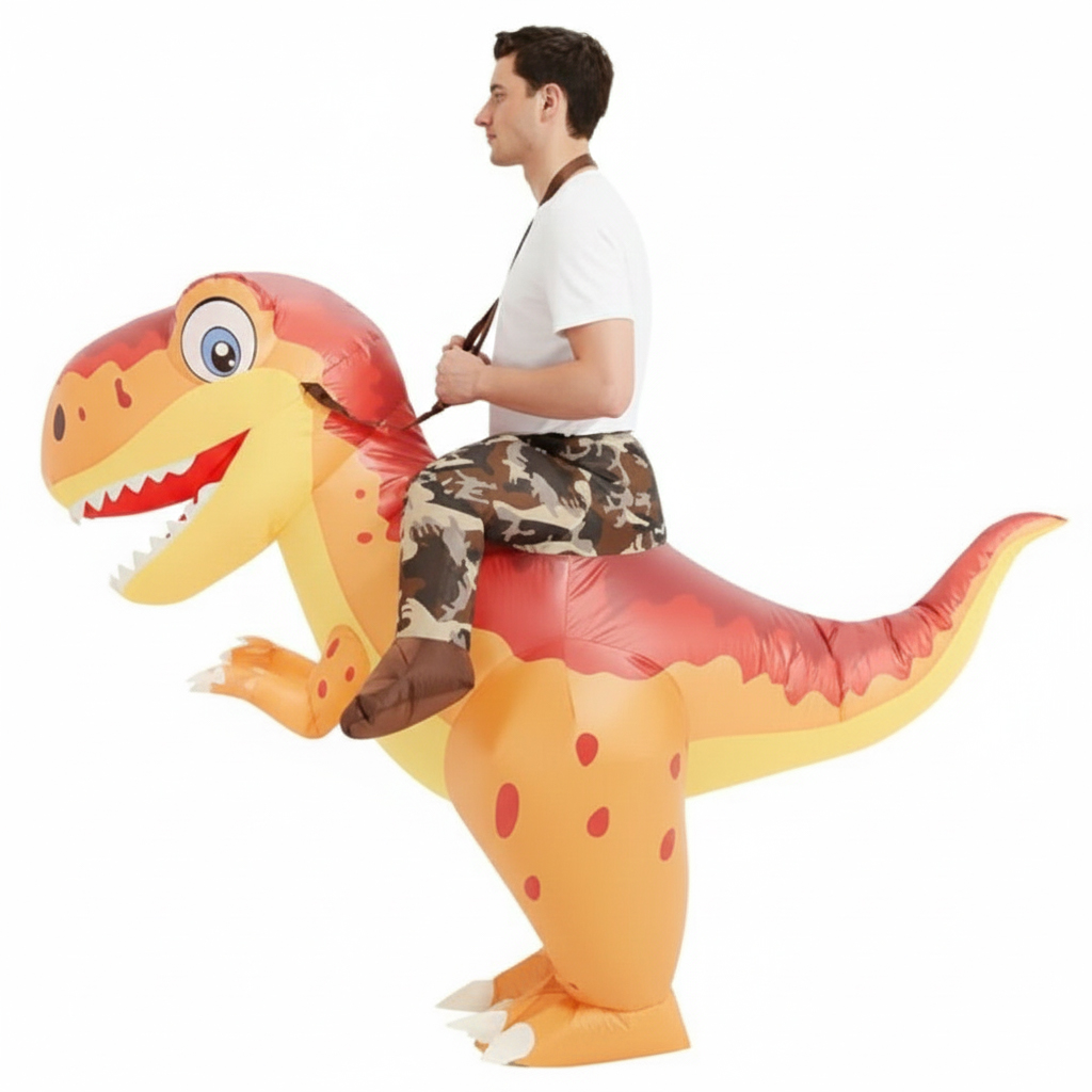 大人用インフレータブル恐竜ライディングティラノサウルスコスチ - Inflatable Dinosaur Costume Adult のレビューと価格