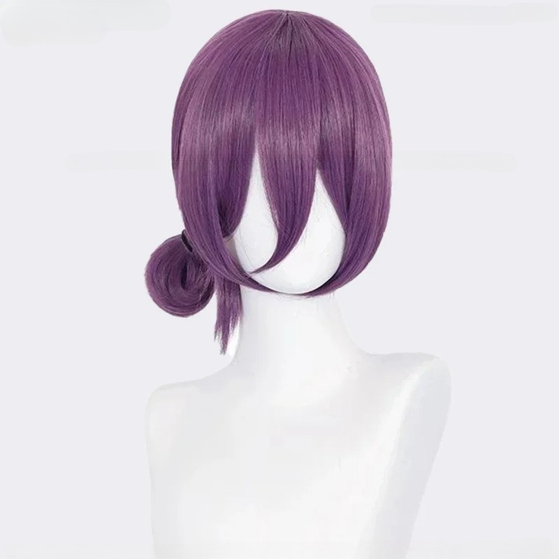 アニメレゼコスプレウィッグ 45 センチメートル紫ウィッグチ - Anime Cosplay Wig Heat Resistant のレビューと価格
